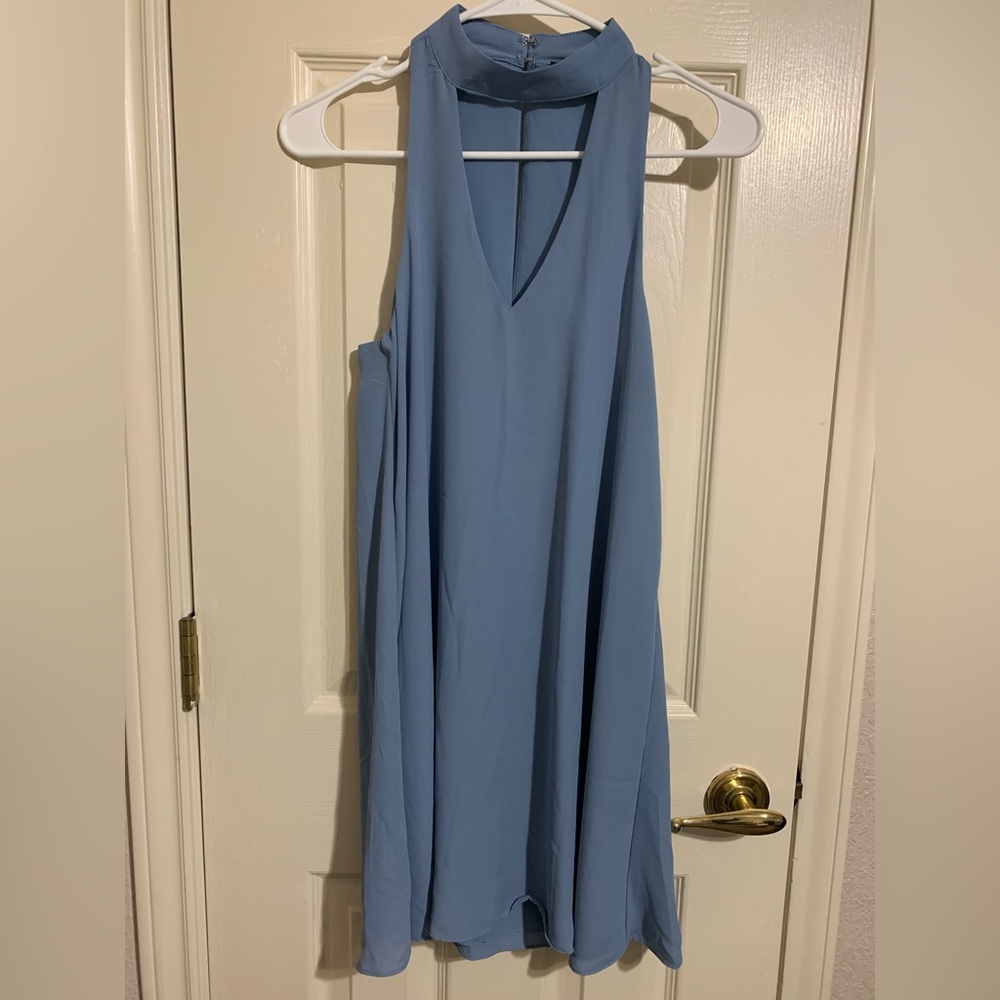 Blue high neck Lulu’s XS dress